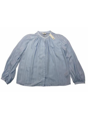 Banana Republic Rayon-Silk Blouson Sleeve Blouse Light Blue Size XXS